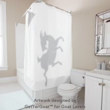 Shadow Buddies Goat Shower Curtains