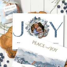 Blue and Silver Watercolor Christmas Collection