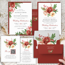 Terracotta Floral Christmas Foliage Winter Wedding