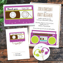 Retro Boombox Indie Rock Mixtape Wedding Suite