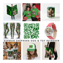 KOA Christmas German Shepherd Dog & Toy Reindeer