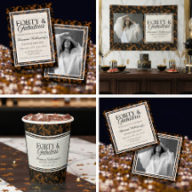 Fun Tortoise Shell Forty and Fabulous Birthday