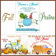 Fall Posters, Farmhouse, Harvest, Farmers Market