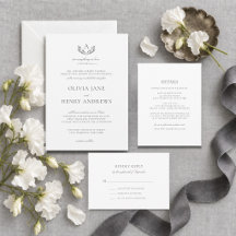 Olivia - Formal Grey Monogram Wedding