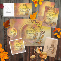 Fall-Themed Thanksgiving Dinner Party Supplies