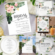 Bouquet Palm Tropical Bridal Shower Collection