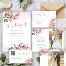 Boho garden dusty rose floral wedding collection