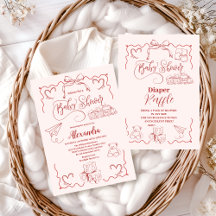 Pink Doodle Toys Bow Baby Shower