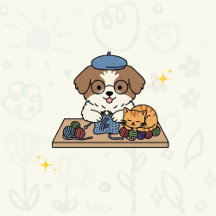 Cat and Dog: Cozy Hobby Time!