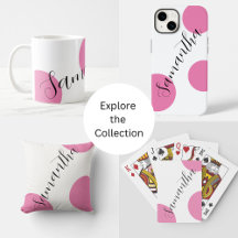 Pink Polka dot accessories and home decor