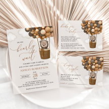 Bear and Brown Balloons Baby Shower Collection