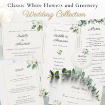 Classic White Flowers & Greenery | Wedding