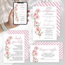 Wildflower pink girl baby shower