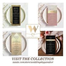 Best Modern Elegant Wedding Menu Cards