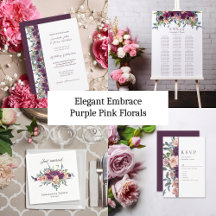 Elegant Purple Pink Florals