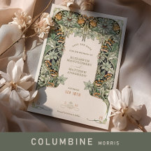 Columbines Wedding Stationery William Morris