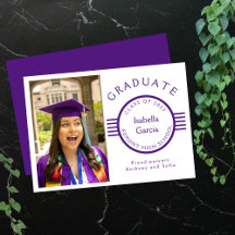 Modern Photo Graduate Stripes Graduation