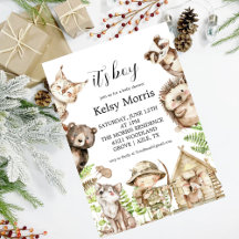 its boy Rustic Woodland Baby Shower