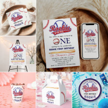 Rookie of the Year 1st birthday baseball 