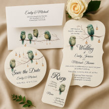 Rustic Woodland Love Birds Celebration for Wedding