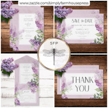 Rustic Romantic Purple & Sage Lilacs Wedding Suite