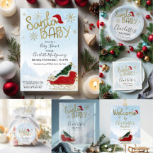 Santa Baby Christmas Baby Shower Gender Neutral