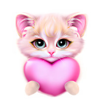 Cute Pink Baby Kitten