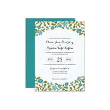 Teal and Green Wildflower Blossoms