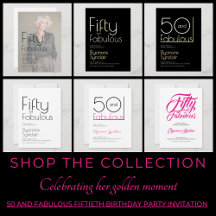 50 and Fabulous Fiftieth Birthday Party Invitation
