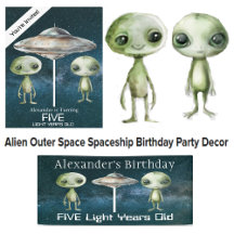 Alien Outer Space Spaceship Birthday Party Decor