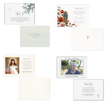 Catholic Funeral / Memorial Thank You Cards