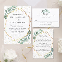 Elegant Geometric Eucalyptus Foliage Wedding