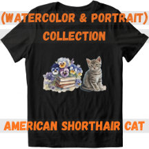 American Shorthair Cat Watercolor Collection