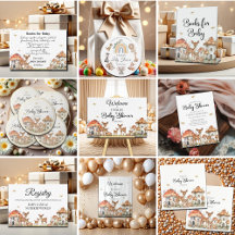 Boho Woodland Animals Baby Shower