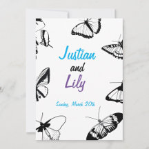 Black and White Butterflies