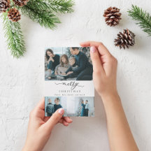 Merry Christmas Modern Script 3 Photo