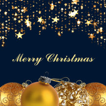 Christmas Gold Stars, Baubles, Tree Holiday