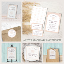 Beach Babe Seashell Girl Baby Shower