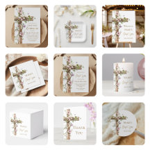 Floral Holy Cross Baptism Collection