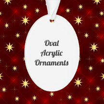 Oval Acrylic Christmas Ornaments
