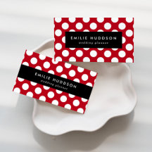Red Polka Dots Business Cards Collection