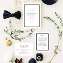 Elegant, Formal Black and White Wedding Suite
