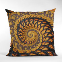 Abstract Black Gold Spiral Fractal