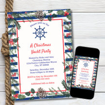 Christmas Boat Parade Yacht Party Invites