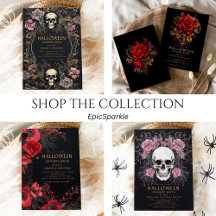 Gothic Adult Halloween Party Invitations
