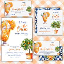 Cutie Orange Citrus Summer Baby Shower Ice Cream