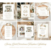 Ivory Christmas Fireplace Wedding Suite