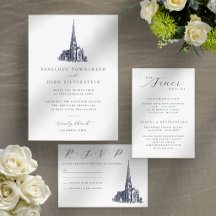 Elegant Church Illustration Wedding Suite