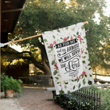 We Will Serve the Lord, Christian Home Decor