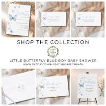 Little Butterfly Blue Boy Baby Shower